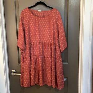 Flawless Brand Polka Dot dress with slip in Dusty Rose